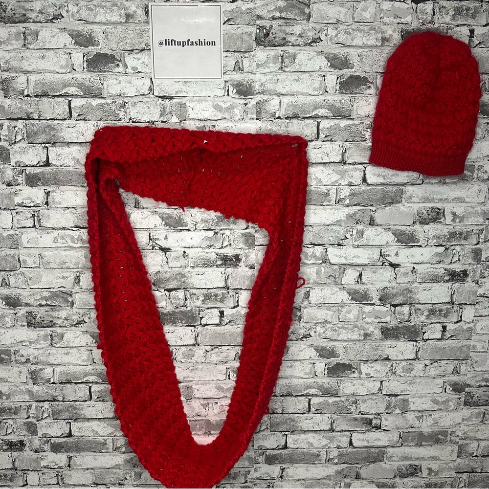 EUC Lane Bryant Red Knit Hat ONE SIZE - Picture 5 of 10